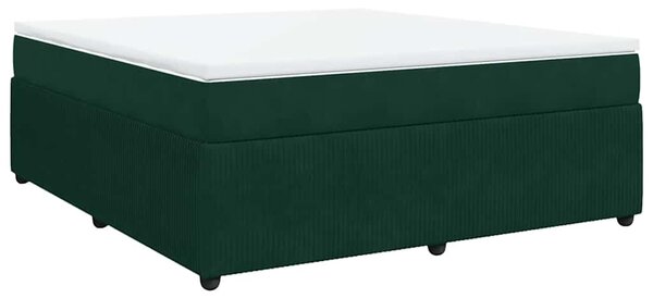 Box spring postel s matrací tmavě zelená 180x200 cm samet 3285659