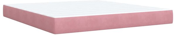 Box spring postel s matrací růžová 180x200 cm samet 3285661