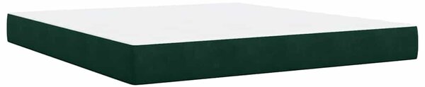 Box spring postel s matrací tmavě zelená 180x200 cm samet 3285659