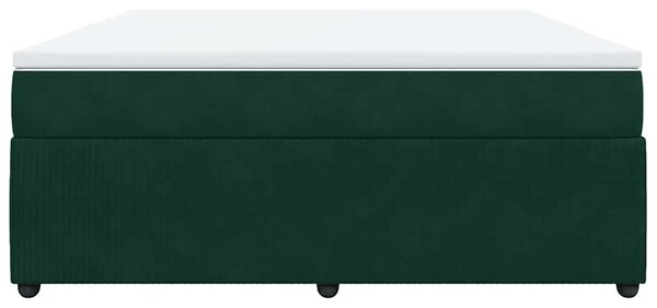 Box spring postel s matrací tmavě zelená 180x200 cm samet 3285659
