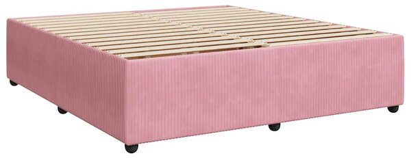 Box spring postel s matrací růžová 180x200 cm samet 3287805