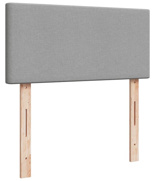 Box spring postel s matrací světle šedá 80 x 200 cm textil 3285708