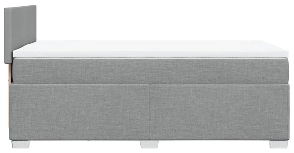 Box spring postel s matrací světle šedá 80 x 200 cm textil 3285708