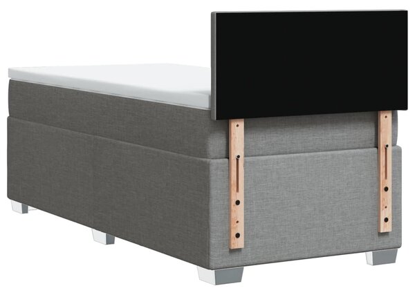 Box spring postel s matrací světle šedá 80 x 200 cm textil 3285708