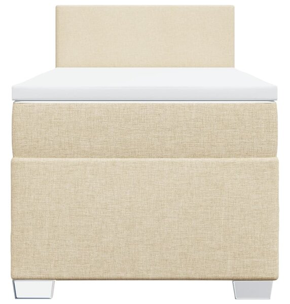 Box spring postel s matrací krémová 80 x 200 cm textil 3285713
