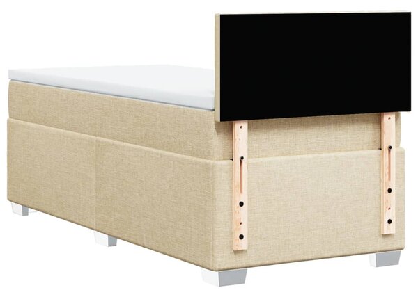 Box spring postel s matrací krémová 80 x 200 cm textil 3285713