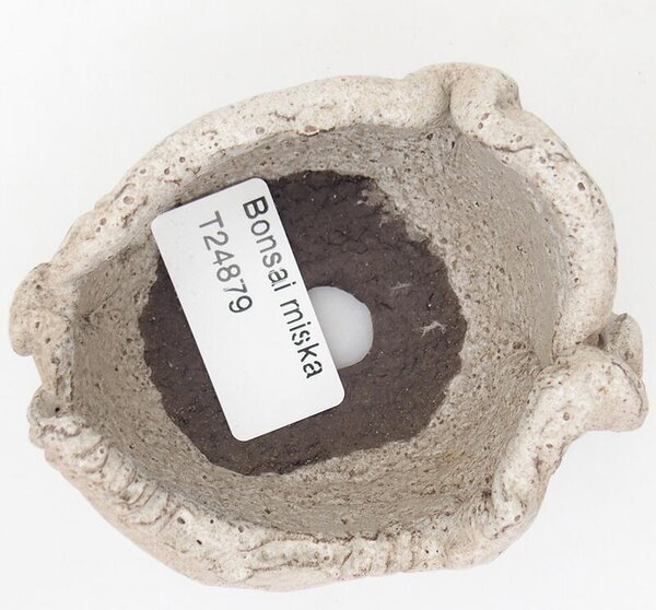E-bonsai Keramická Skořápka 8,5 x 7 x 5 cm šedá