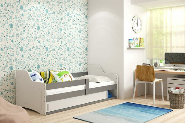 Dětská postel Sofix 1 80x160 - 1 osoba - Grafit, Bílá
