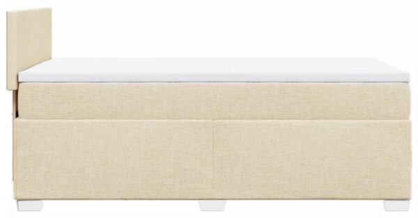 Box spring postel s matrací krémová 80 x 200 cm textil 3285713