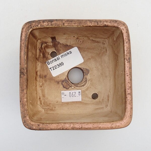E-bonsai Keramická bonsai miska 9,5 x 9,5 x 6,5 cm růžová