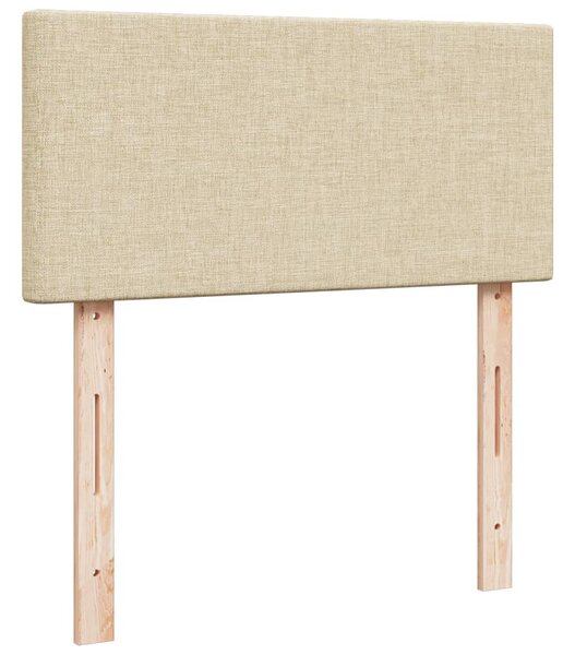 Box spring postel s matrací krémová 80 x 200 cm textil 3285713