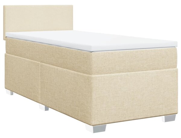 Box spring postel s matrací krémová 80 x 200 cm textil 3285713
