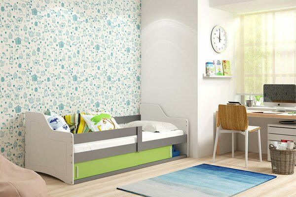 Dětská postel Sofix 1 80x160 - 1 osoba - Grafit, Zelená