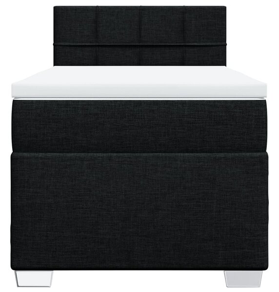 Box spring postel s matrací černá 80 x 200 cm textil 3285717
