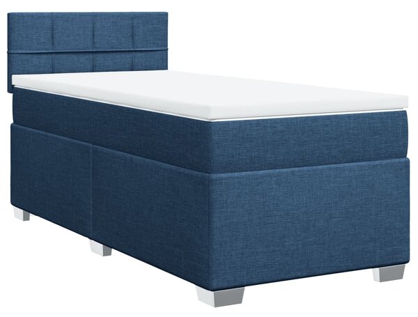 Box spring postel s matrací modrá 80x200 cm textil 3285721