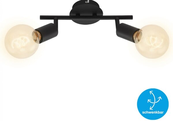BRILONER Bodové svítidlo 27,5 cm 2x E27 60W černá BRI 2868-025