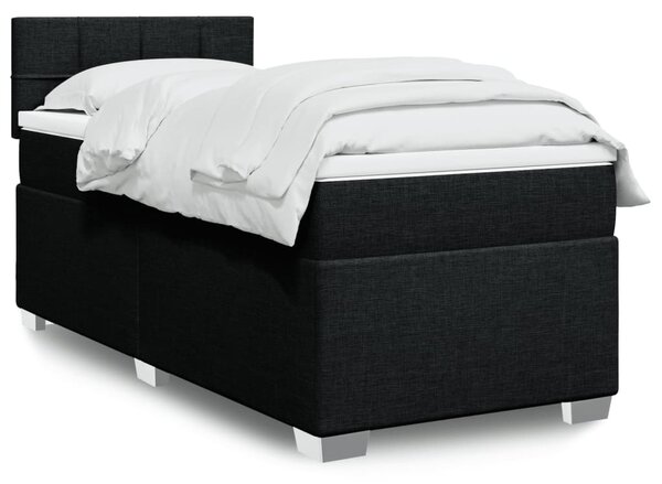 Box spring postel s matrací černá 80 x 200 cm textil 3285717