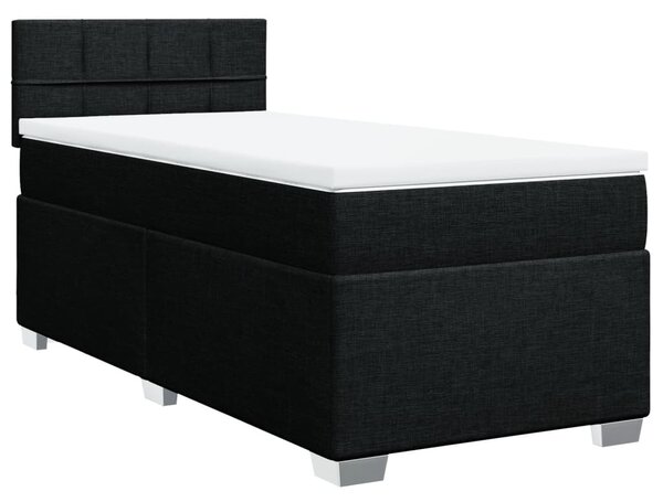 Box spring postel s matrací černá 80 x 200 cm textil 3285717