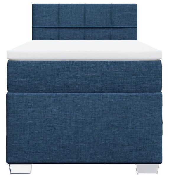 Box spring postel s matrací modrá 80x200 cm textil 3285721