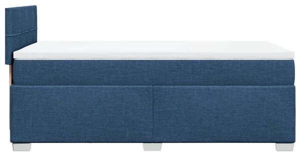 Box spring postel s matrací modrá 80x200 cm textil 3285721