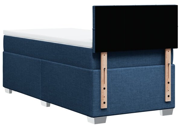 Box spring postel s matrací modrá 80x200 cm textil 3285721