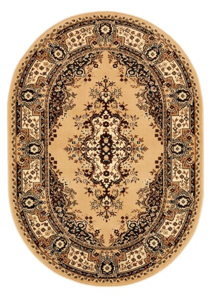 Standard Fatima béžový, kusový koberec, ovál, 120x170 cm