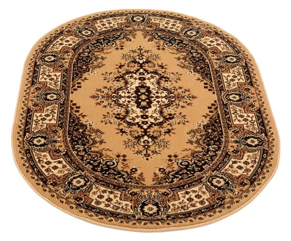 Standard Fatima béžový, kusový koberec, ovál, 120x170 cm