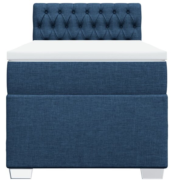 Box spring postel s matrací modrá 80x200 cm textil 3285728