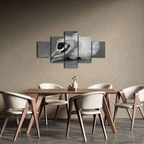 Obraz - Baletka, černobílá (125x70 cm)