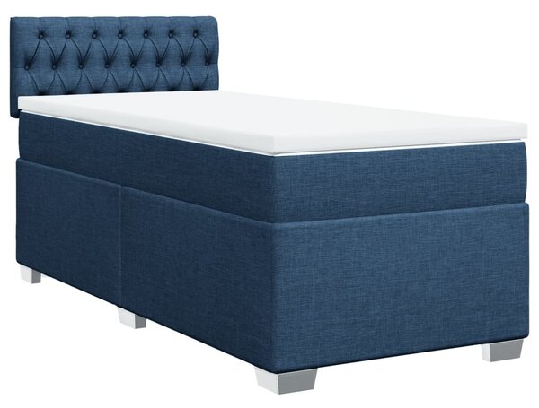 Box spring postel s matrací modrá 80x200 cm textil 3285728