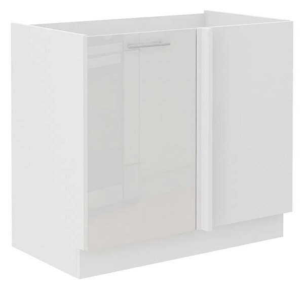 Kuchyňská linka LARA wh | ve tvaru L | 410x260 cm | verze B | UNI | zásuvky PREMIUM BOX | bílá lesk