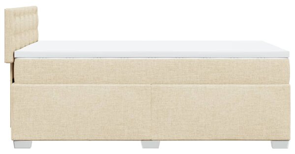 Box spring postel s matrací krémová 80 x 200 cm textil 3285734