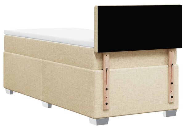 Box spring postel s matrací krémová 80 x 200 cm textil 3285734