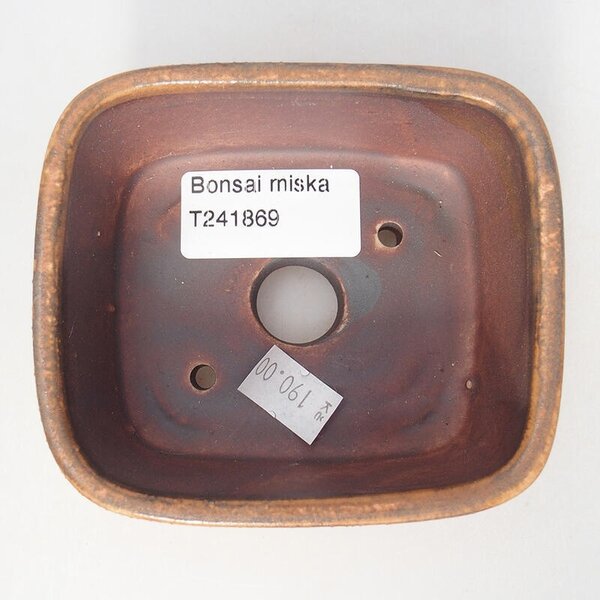 E-bonsai Keramická bonsai miska 10 x 8,5 x 4 cm řůžová