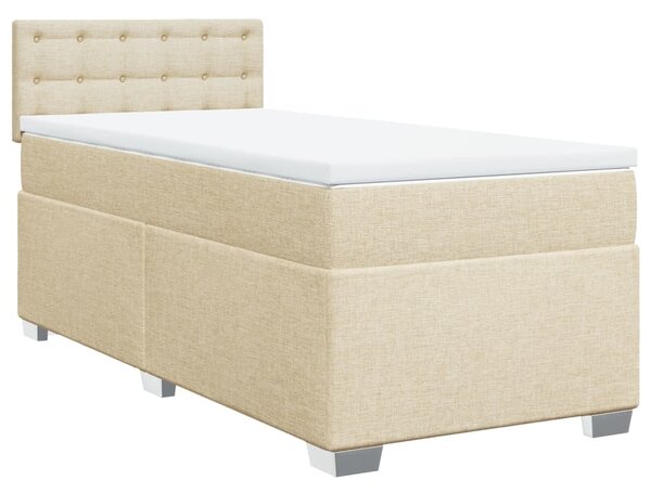 Box spring postel s matrací krémová 80 x 200 cm textil 3285734