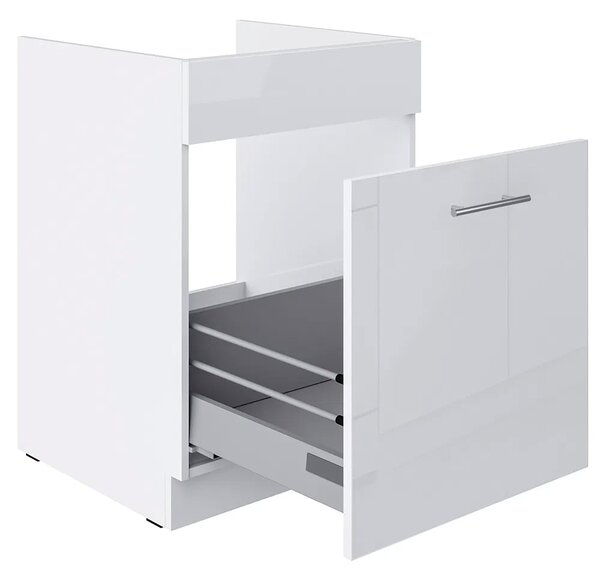 Kuchyňská linka LARA wh | ve tvaru L | 410x260 cm | verze B | UNI | zásuvky PREMIUM BOX | bílá lesk