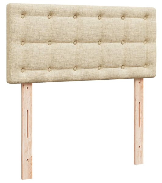 Box spring postel s matrací krémová 80 x 200 cm textil 3285734