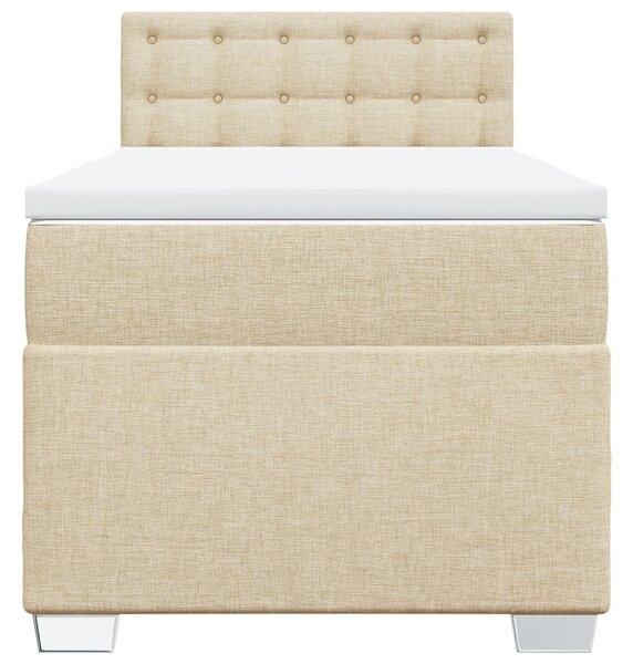 Box spring postel s matrací krémová 80 x 200 cm textil 3285734