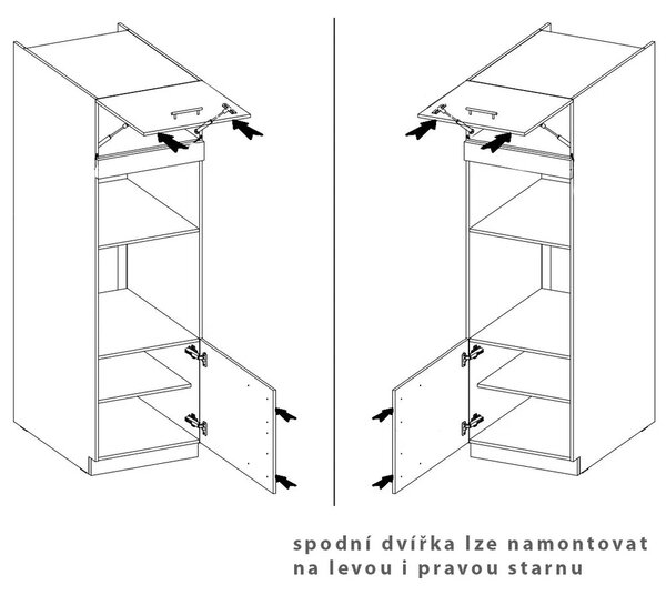 Kuchyňská linka LARA wh | ve tvaru L | 410x260 cm | verze B | UNI | zásuvky PREMIUM BOX | bílá lesk