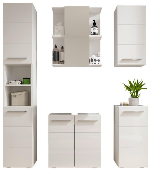 ZÁVĚSNÁ SKŘÍŇKA, vysoce lesklá bílá, bílá, 34/70/23 cm MID.YOU - Koupelnové série, Online Only