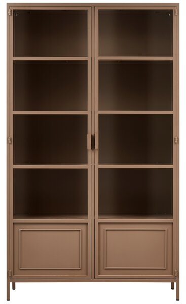 WOOOD Hnědá kovová vitrína Royal 110 x 43 cm