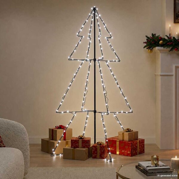 Vánoční stromek kužel 200 LED diod dovnitř i ven 98 x 150 cm 328574