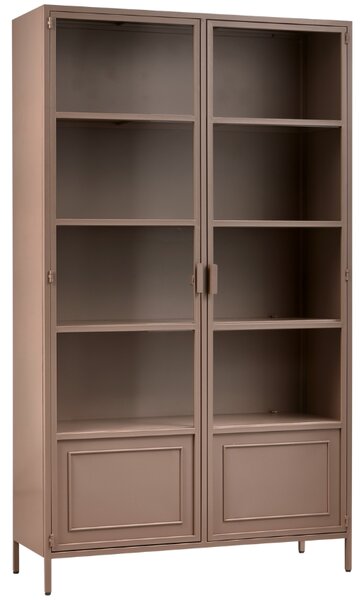 WOOOD Hnědá kovová vitrína Royal 110 x 43 cm
