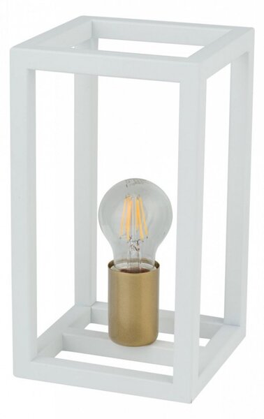 SIGMA Stolní moderní lampa VIGO, 1xE27, 60W, hranatá, bílá 50248
