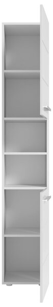 VYSOKÁ SKŘÍŇ, vysoce lesklá bílá, bílá, 34/190/31 cm MID.YOU - Koupelnové série, Online Only