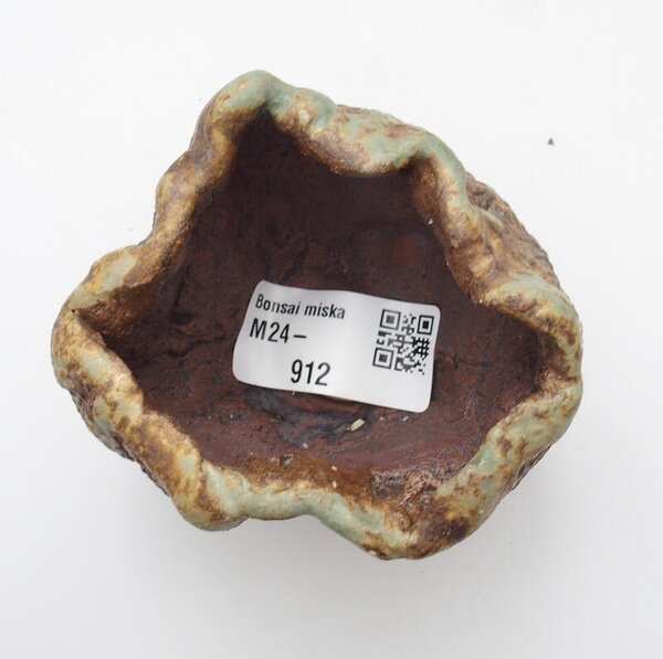 E-bonsai Keramická Skořápka 6 x 5 x 5 cm zelenohnědá