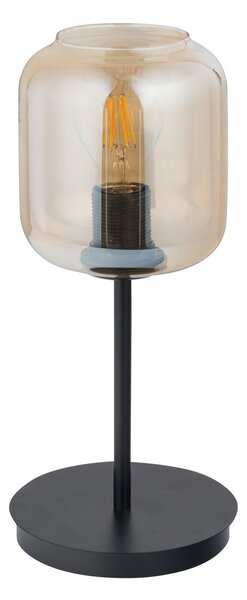 SIGMA Stolní moderní lampa SHINE, 2xE27, 60W, černá/jantar 50257