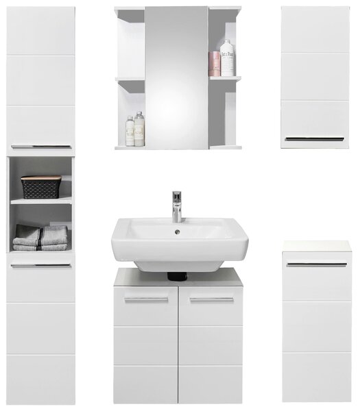 SPODNÍ SKŘÍŇKA, vysoce lesklá bílá, bílá, 34/72/31 cm MID.YOU - Koupelnové série, Online Only
