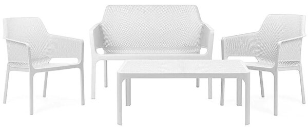 Nardi Bílé plastové zahradní křeslo Net Relax
