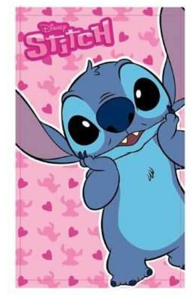 Dětský ručník Lilo and Stitch ružový 30x50cm Setino